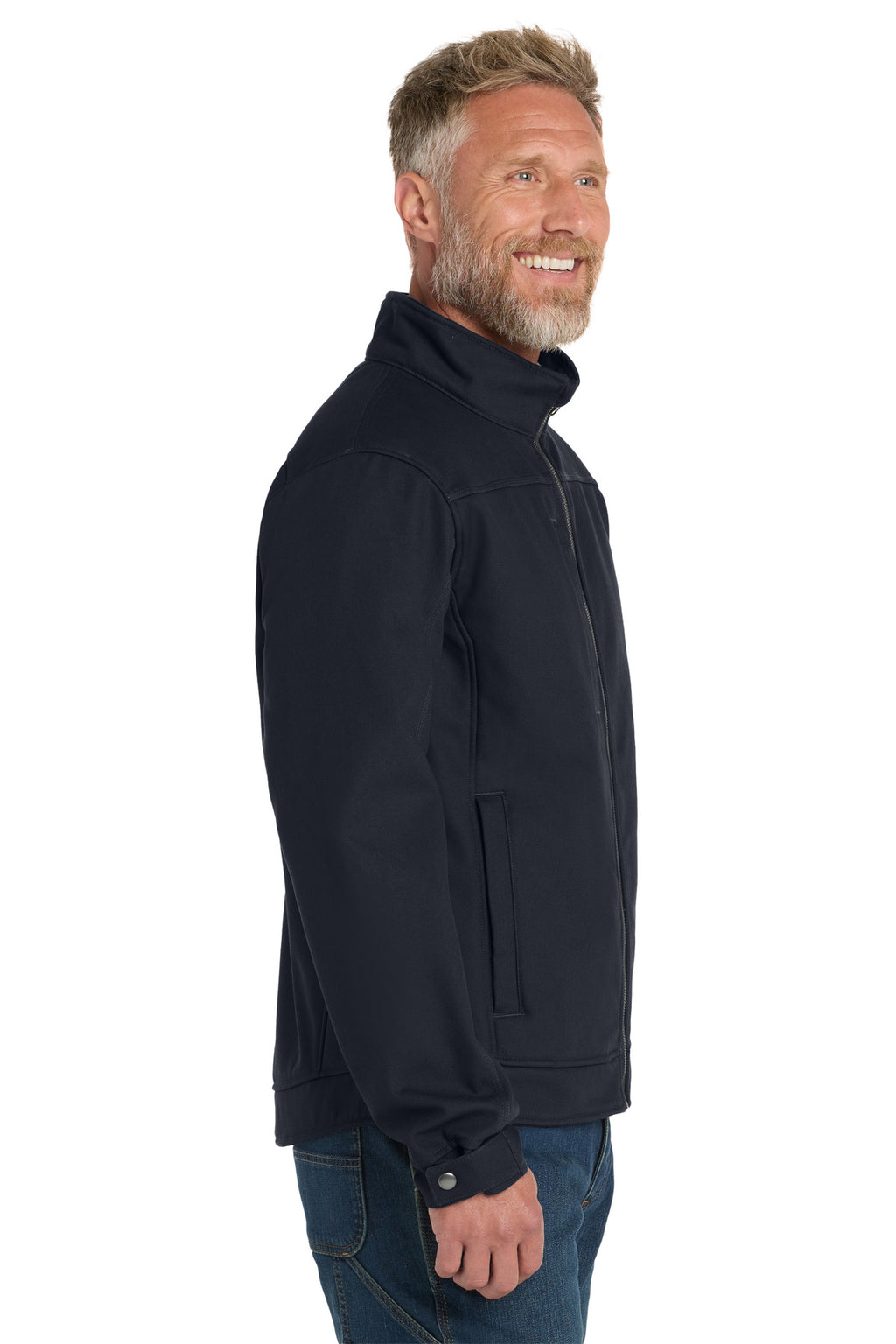 CornerStone Duck Bonded Soft Shell Jacket CSJ60 - Navy Blue - side