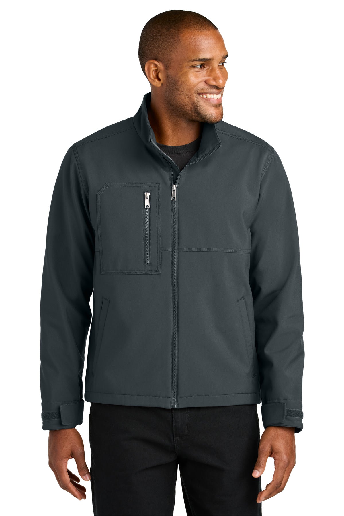 CornerStone Workwear Soft Shell CSJ70 - Iron Grey - front