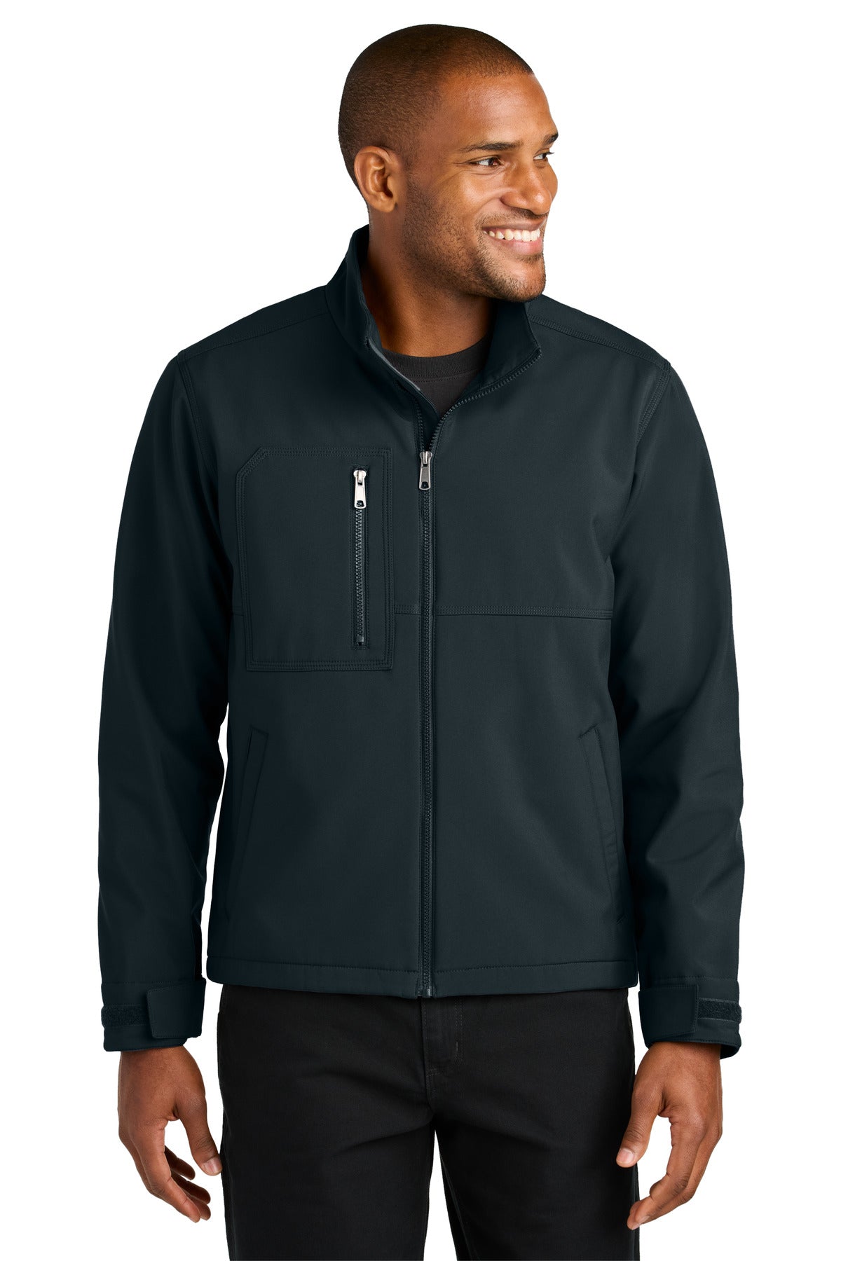 CornerStone Workwear Soft Shell CSJ70 - Navy - front