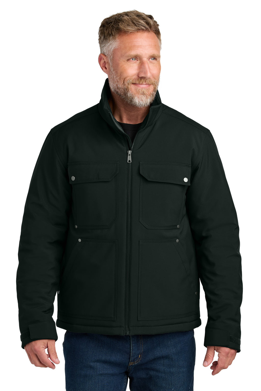 CornerStone Insulated Workwear Soft Shell CSJ75 - Black - front
