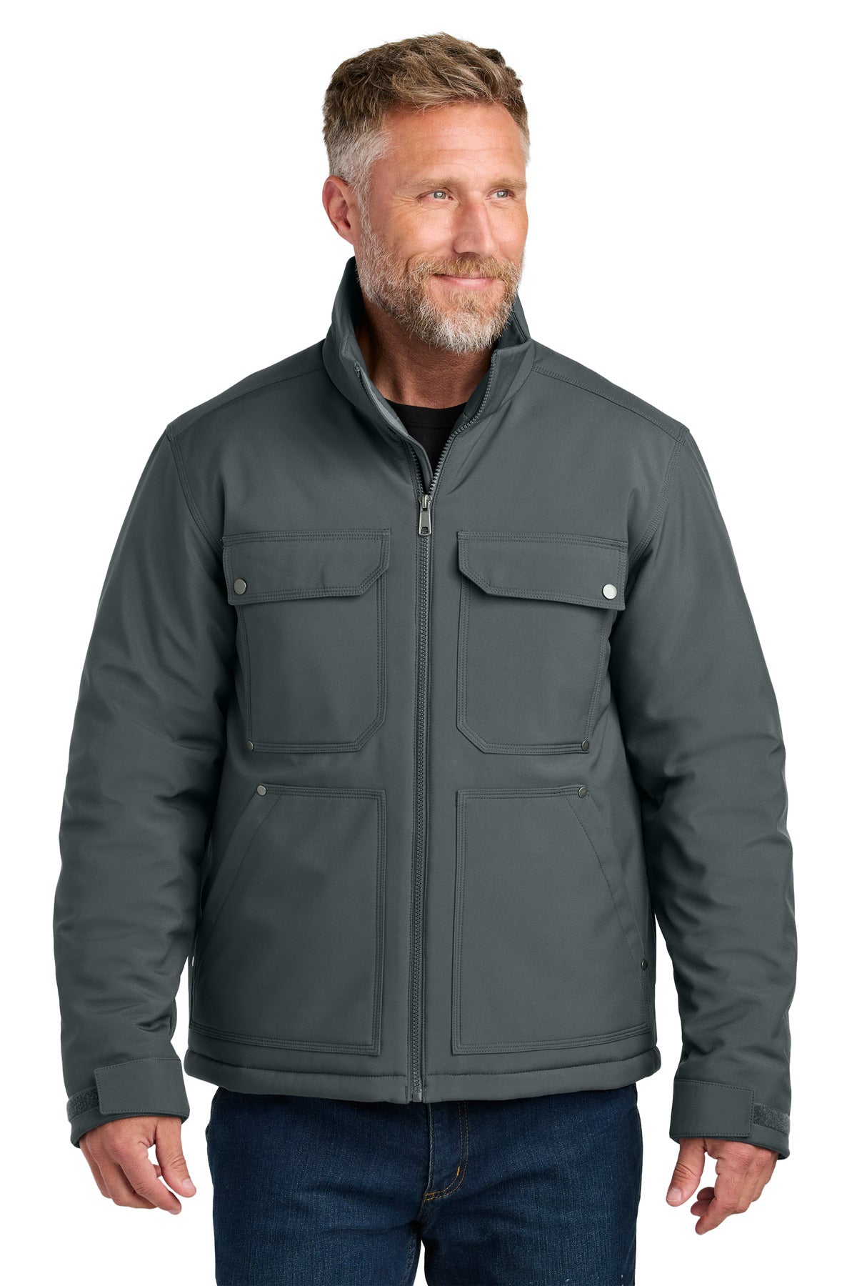 CornerStone Insulated Workwear Soft Shell CSJ75 - Iron Grey - front