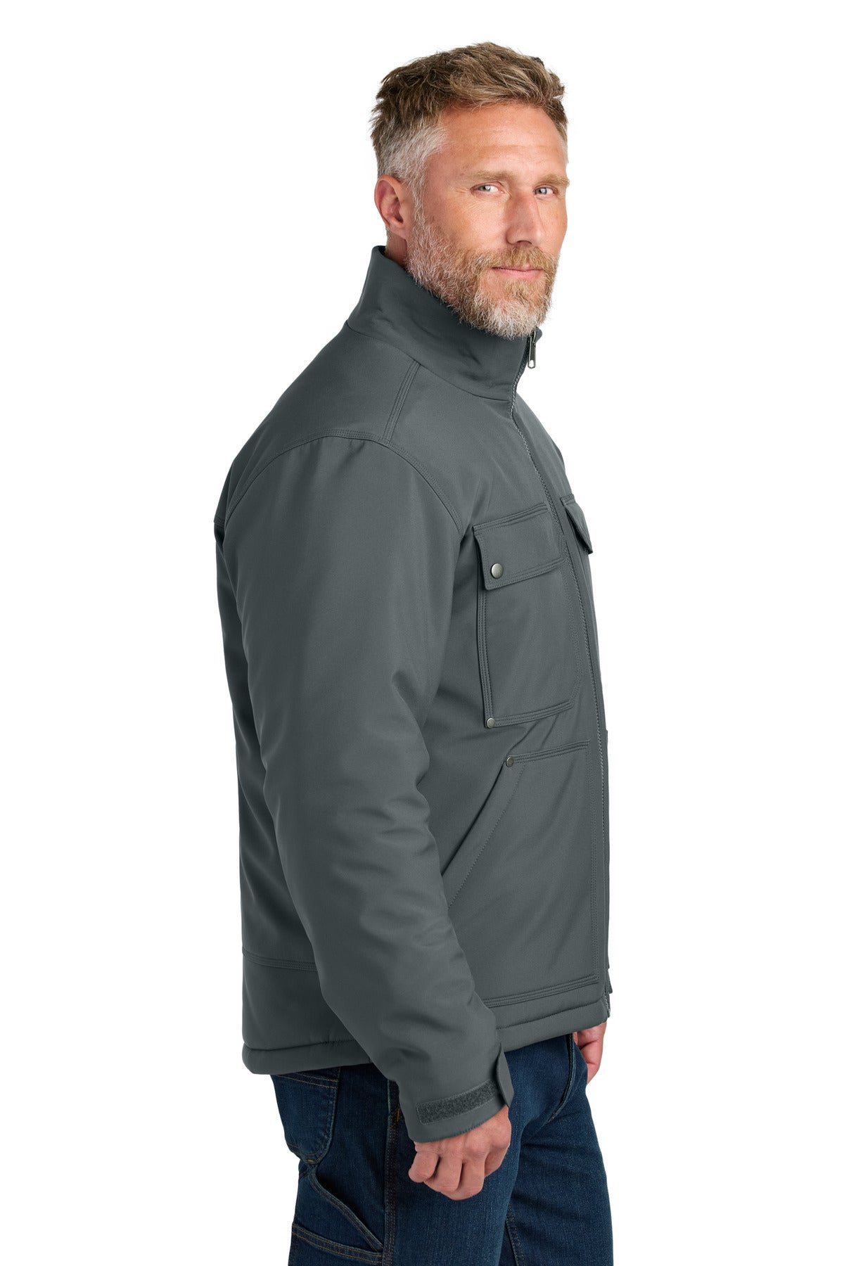 CornerStone Insulated Workwear Soft Shell CSJ75 - Iron Grey - side