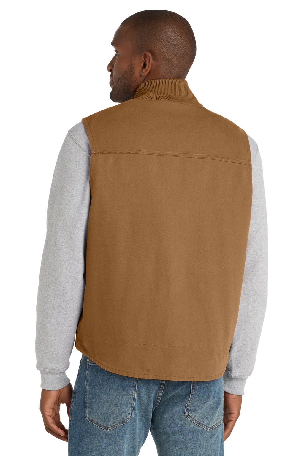 CornerStone Washed Duck Cloth Vest. CSV40 - Duck Brown - back