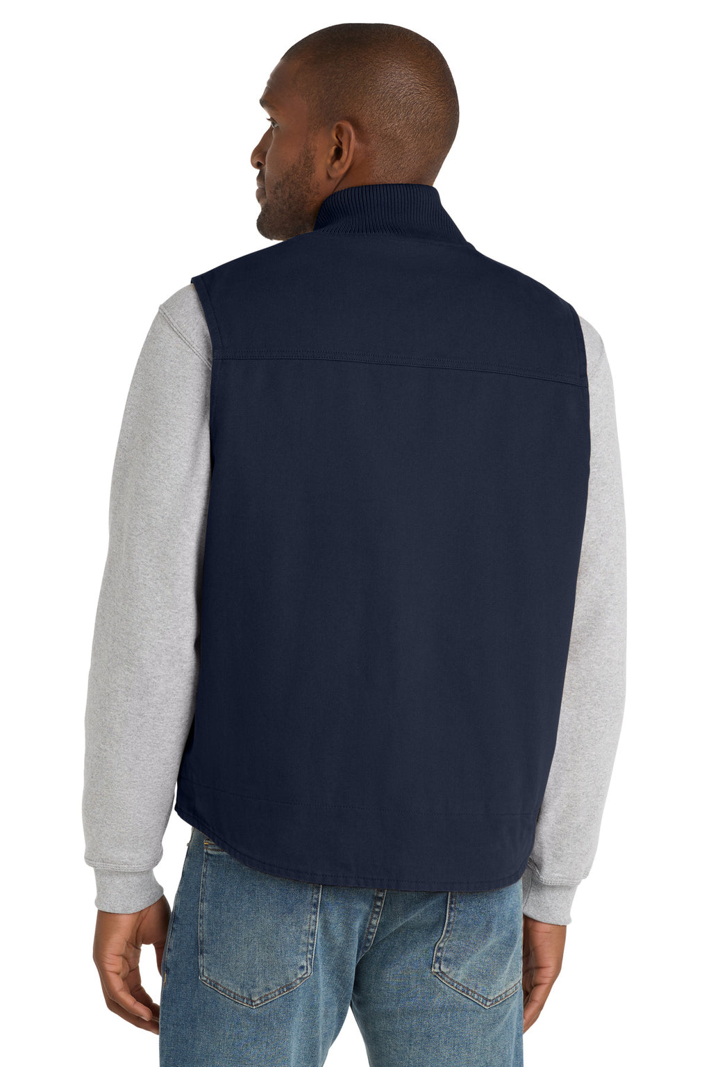 CornerStone Washed Duck Cloth Vest. CSV40 - Navy - back