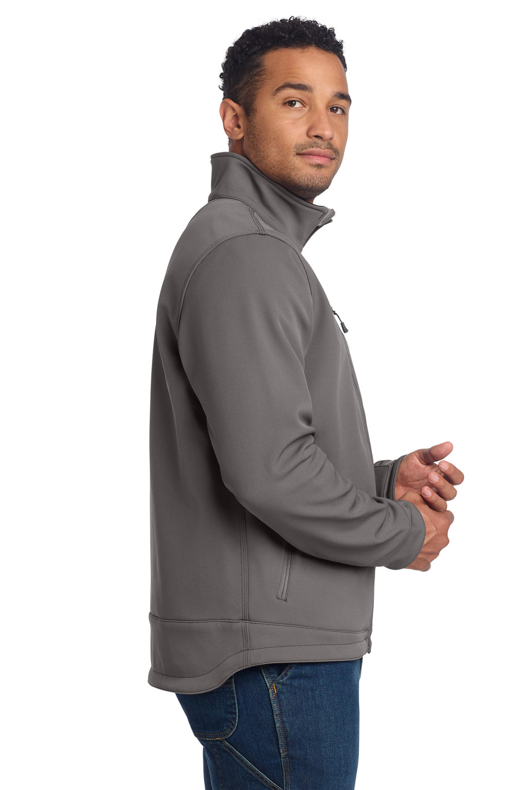 Carhartt Crowley Soft Shell Jacket. CT102199 - Charcoal - side