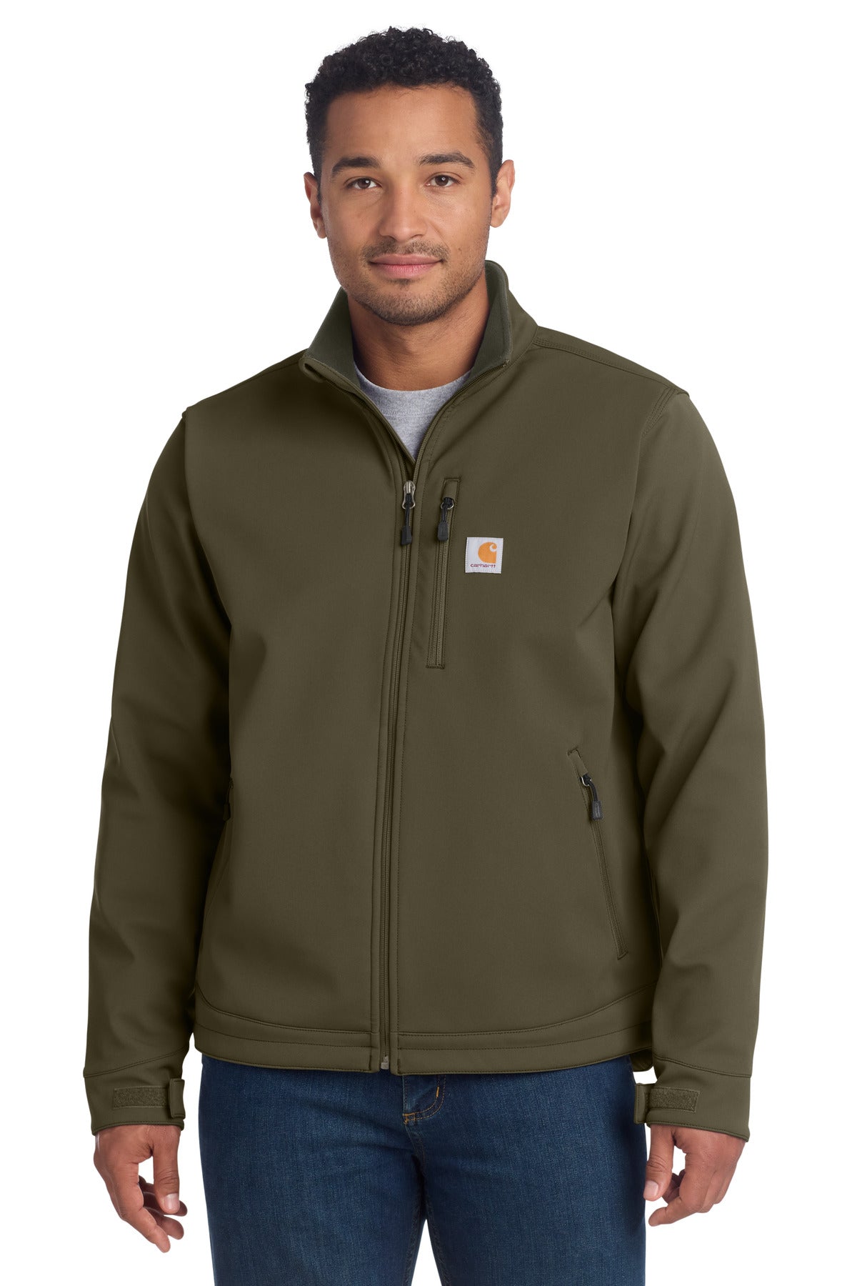 Carhartt Crowley Soft Shell Jacket. CT102199 - Moss - front