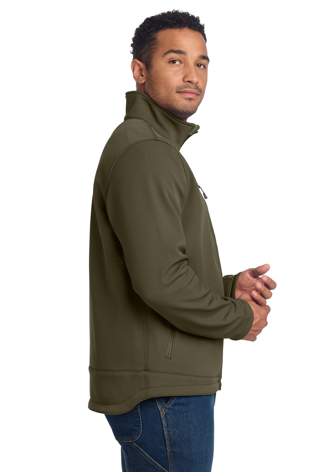 Carhartt Crowley Soft Shell Jacket. CT102199 - Moss - side