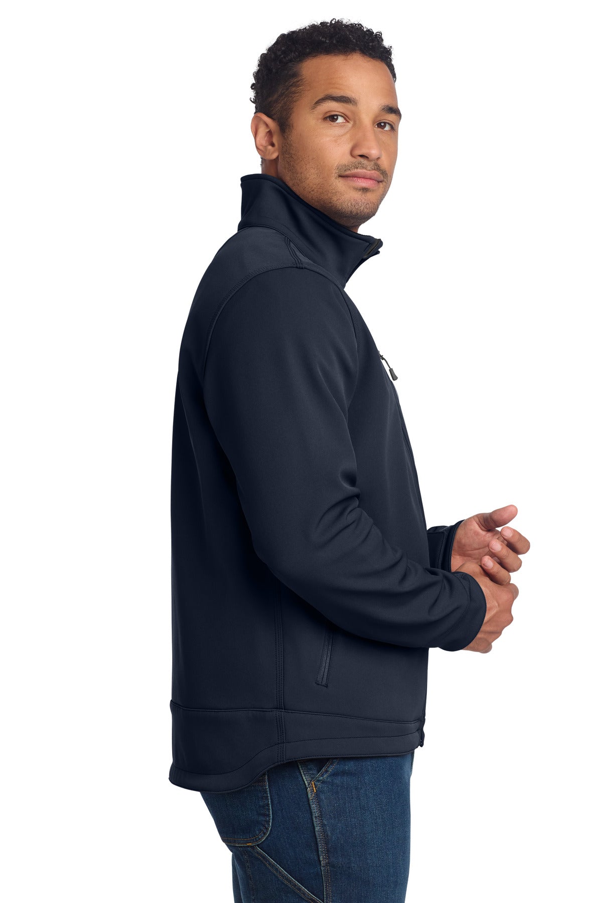 Carhartt Crowley Soft Shell Jacket. CT102199 - Navy - side