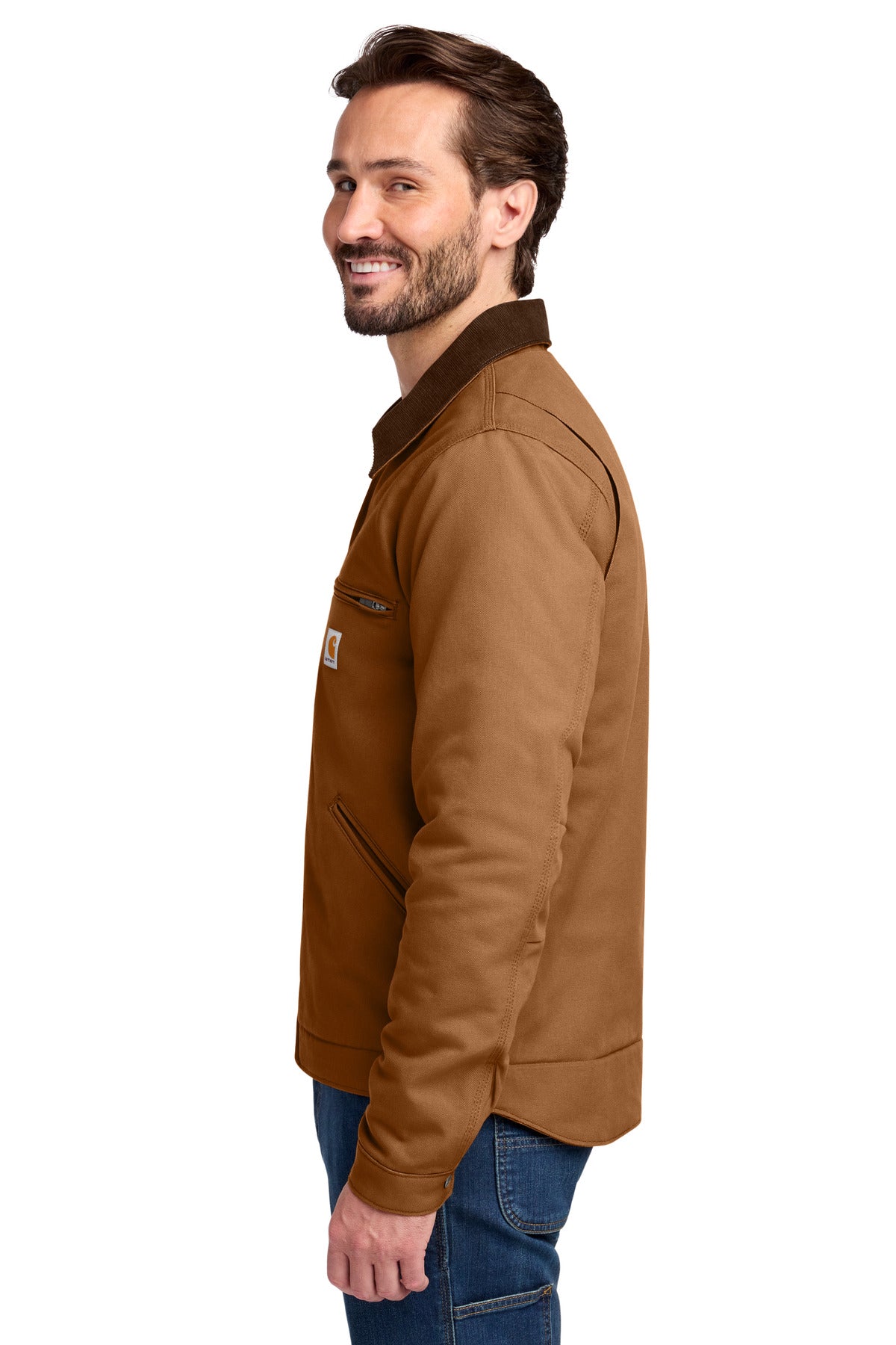 Carhartt Duck Detroit Jacket CT103828 - Carhartt Brown - side