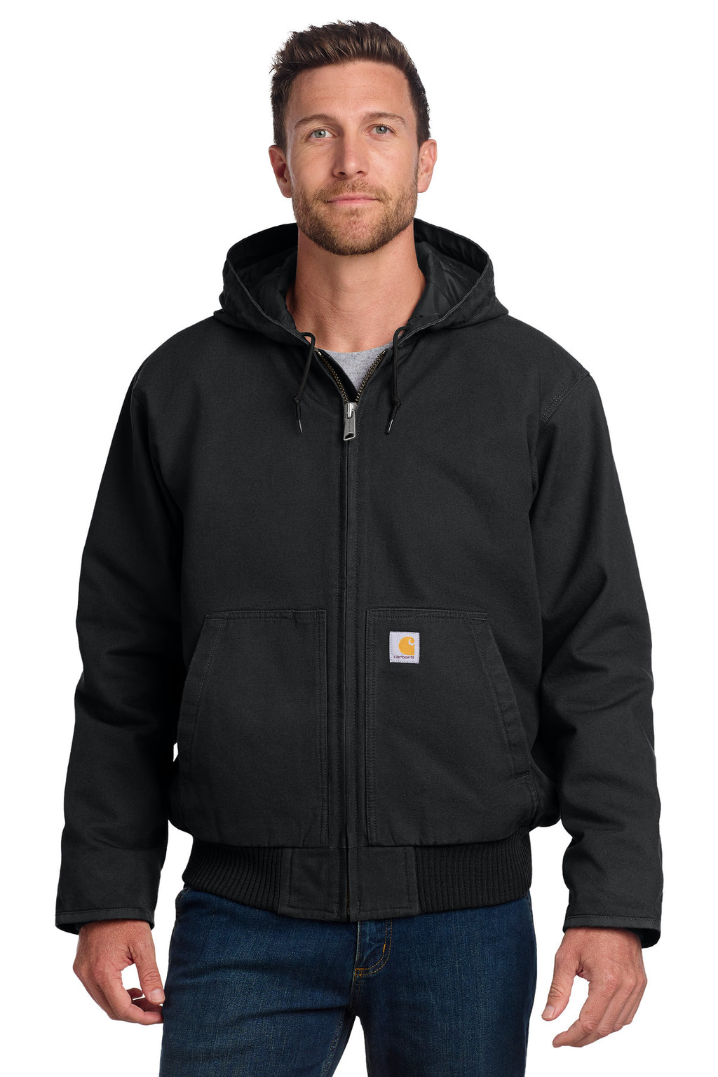 Carhartt Washed Duck Active Jac. CT104050 - Black - front