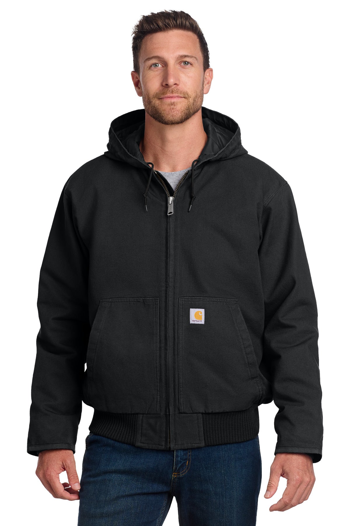 Carhartt Washed Duck Active Jac. CT104050 - Black - front