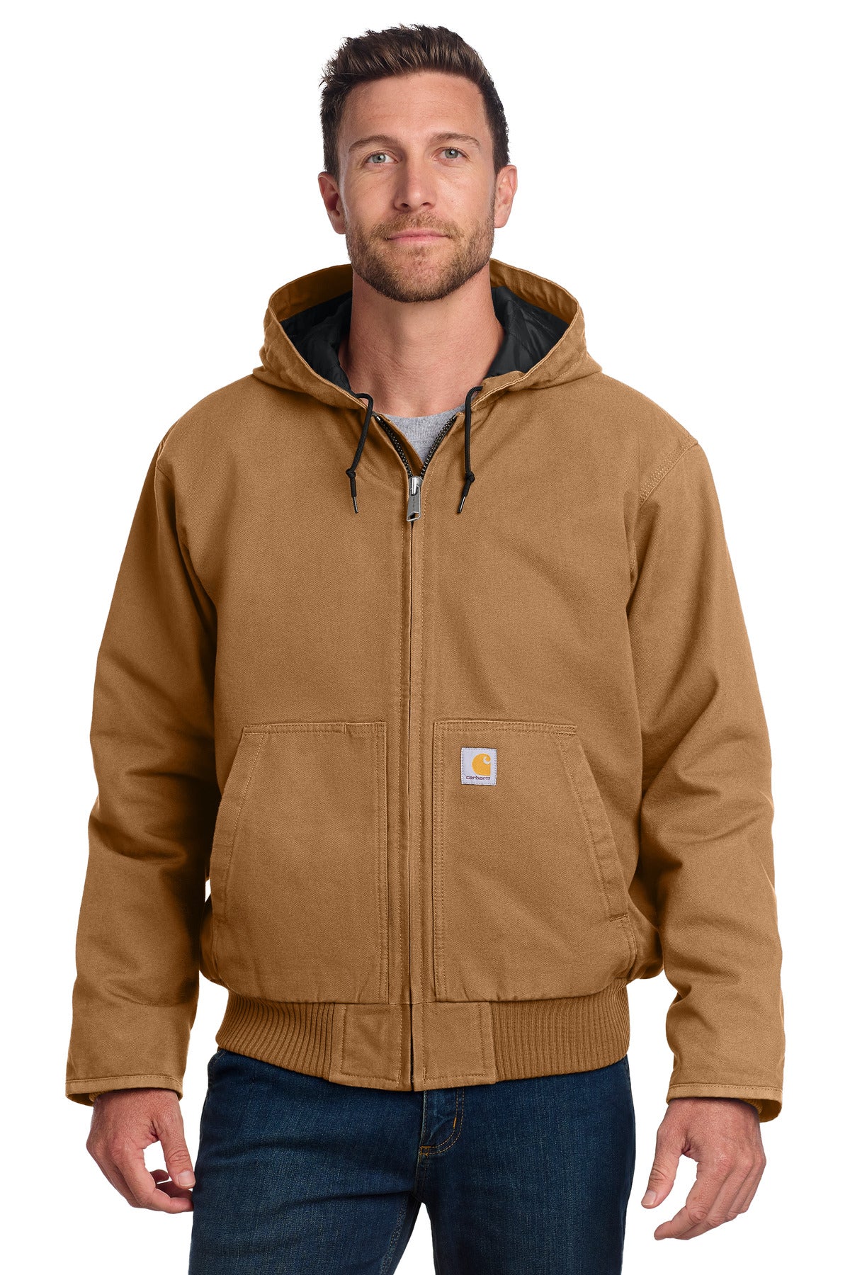 Carhartt Washed Duck Active Jac. CT104050 - Carhartt Brown - front
