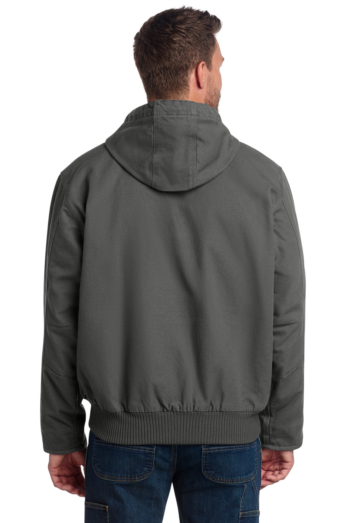 Carhartt Washed Duck Active Jac. CT104050 - Gravel - back