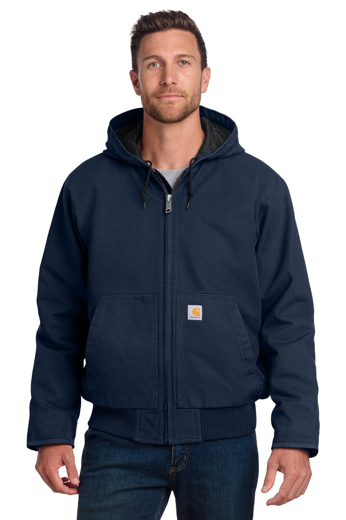 Carhartt Washed Duck Active Jac. CT104050 - Navy - front