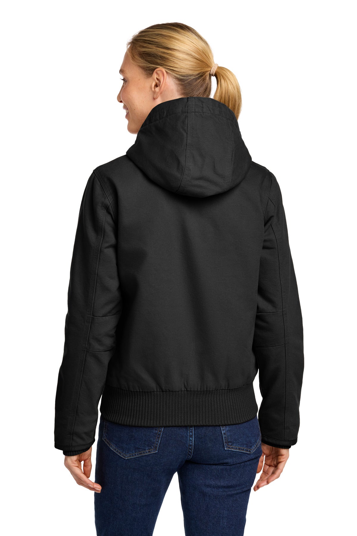 Carhartt Women's Washed Duck Active Jac. CT104053 - Black - back