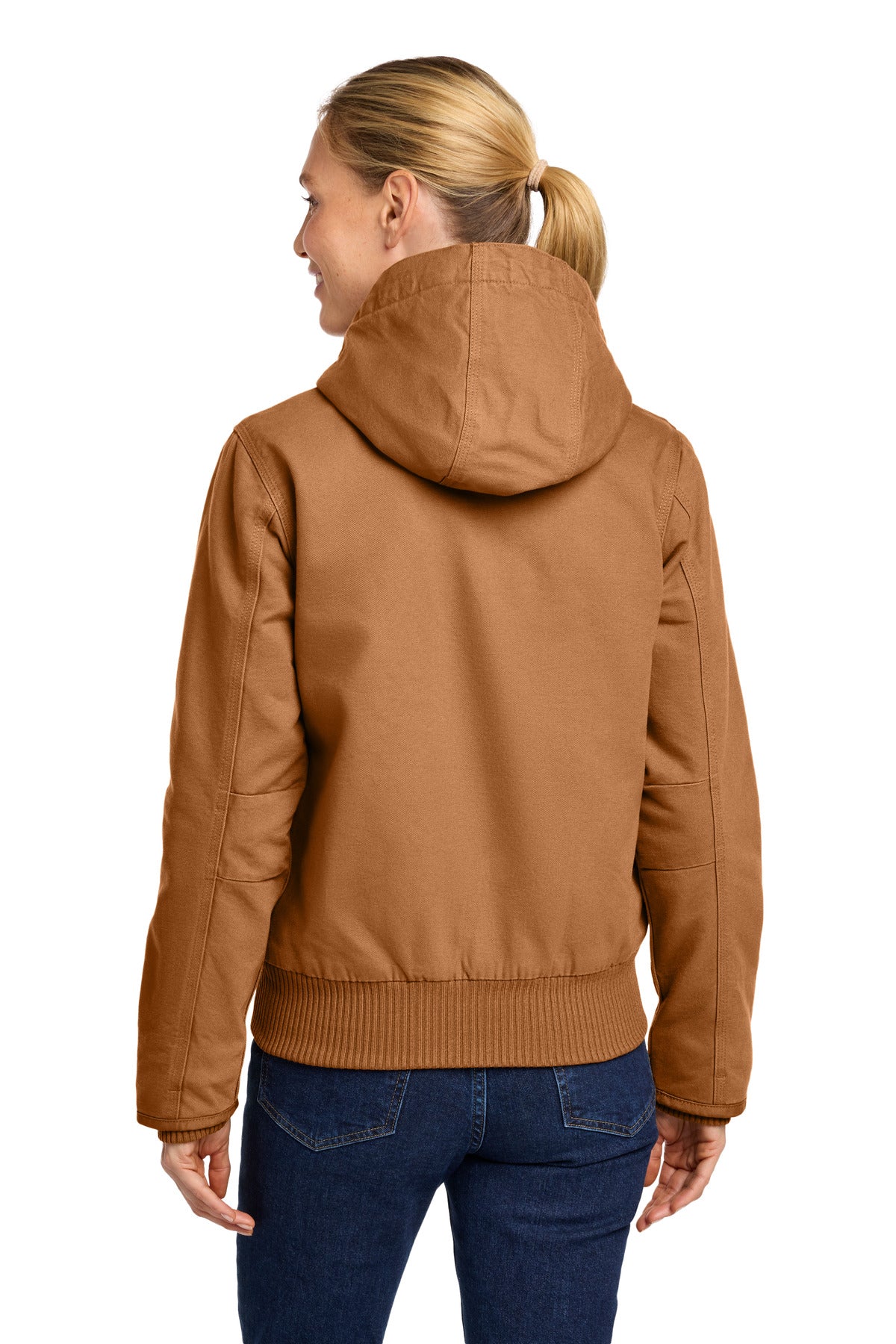 Carhartt Women's Washed Duck Active Jac. CT104053 - Carhartt Brown - back