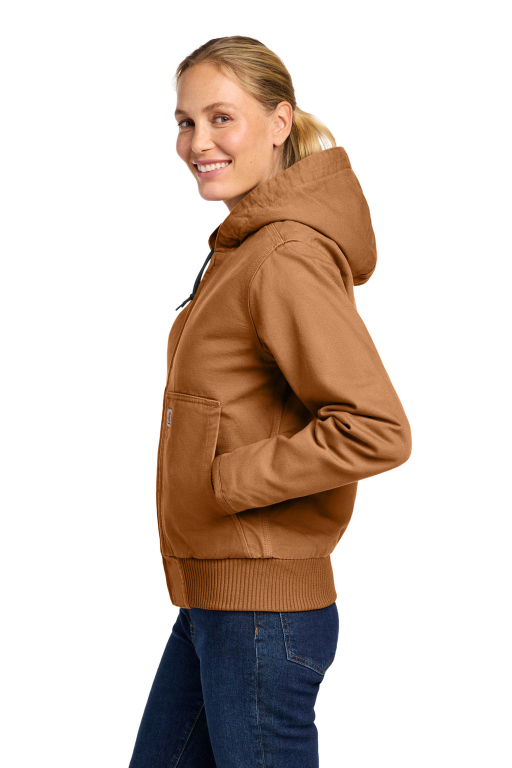 Carhartt Women's Washed Duck Active Jac. CT104053 - Carhartt Brown - side
