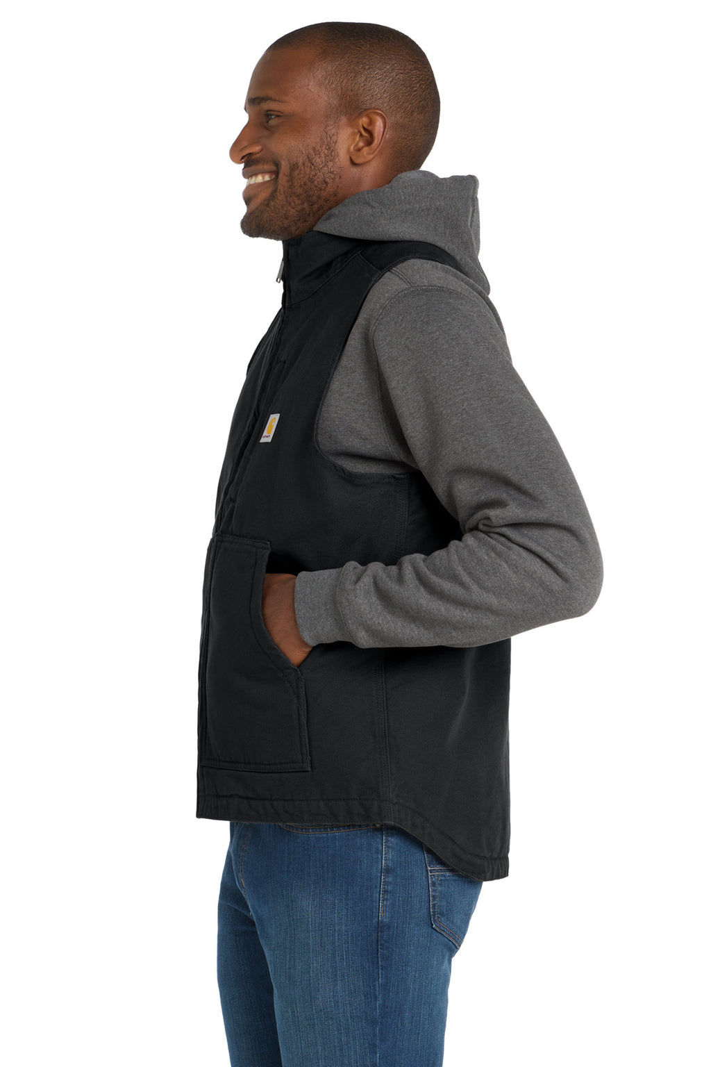 Carhartt Sherpa-Lined Mock Neck Vest CT104277 - Black - side