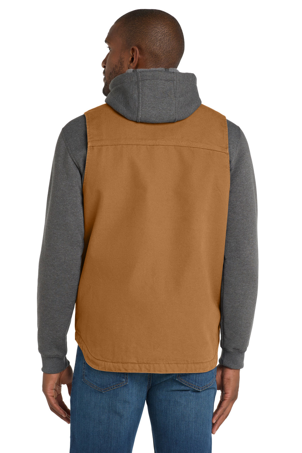 Carhartt Sherpa-Lined Mock Neck Vest CT104277 - Carhartt Brown - back
