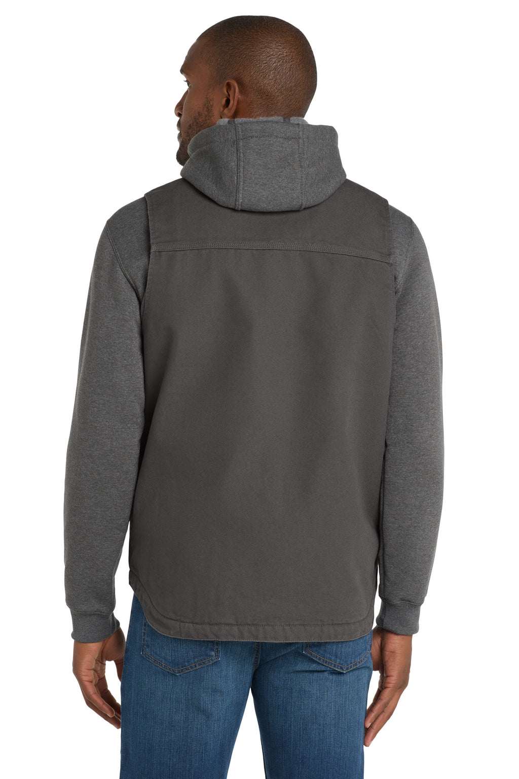 Carhartt Sherpa-Lined Mock Neck Vest CT104277 - Gravel - back
