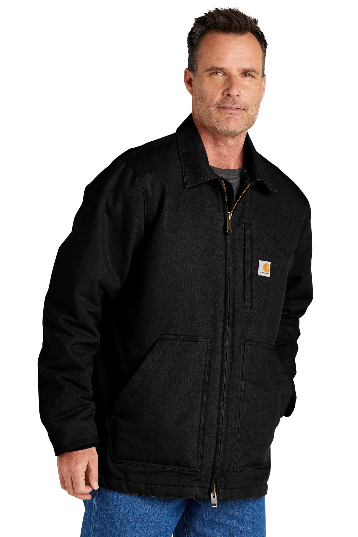 Carhartt Sherpa-Lined Coat CT104293 - Black - three_q