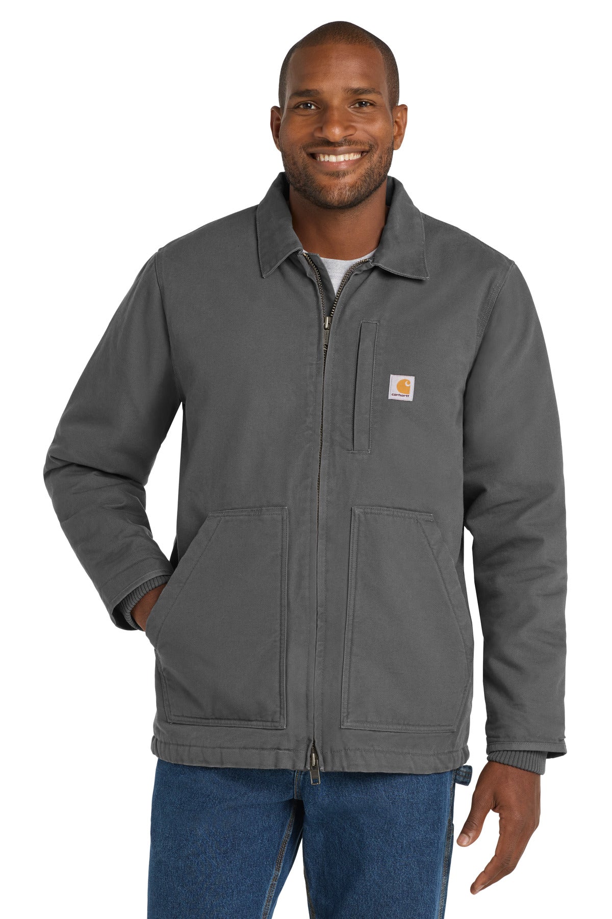 Carhartt Sherpa-Lined Coat CT104293 - Gravel - front
