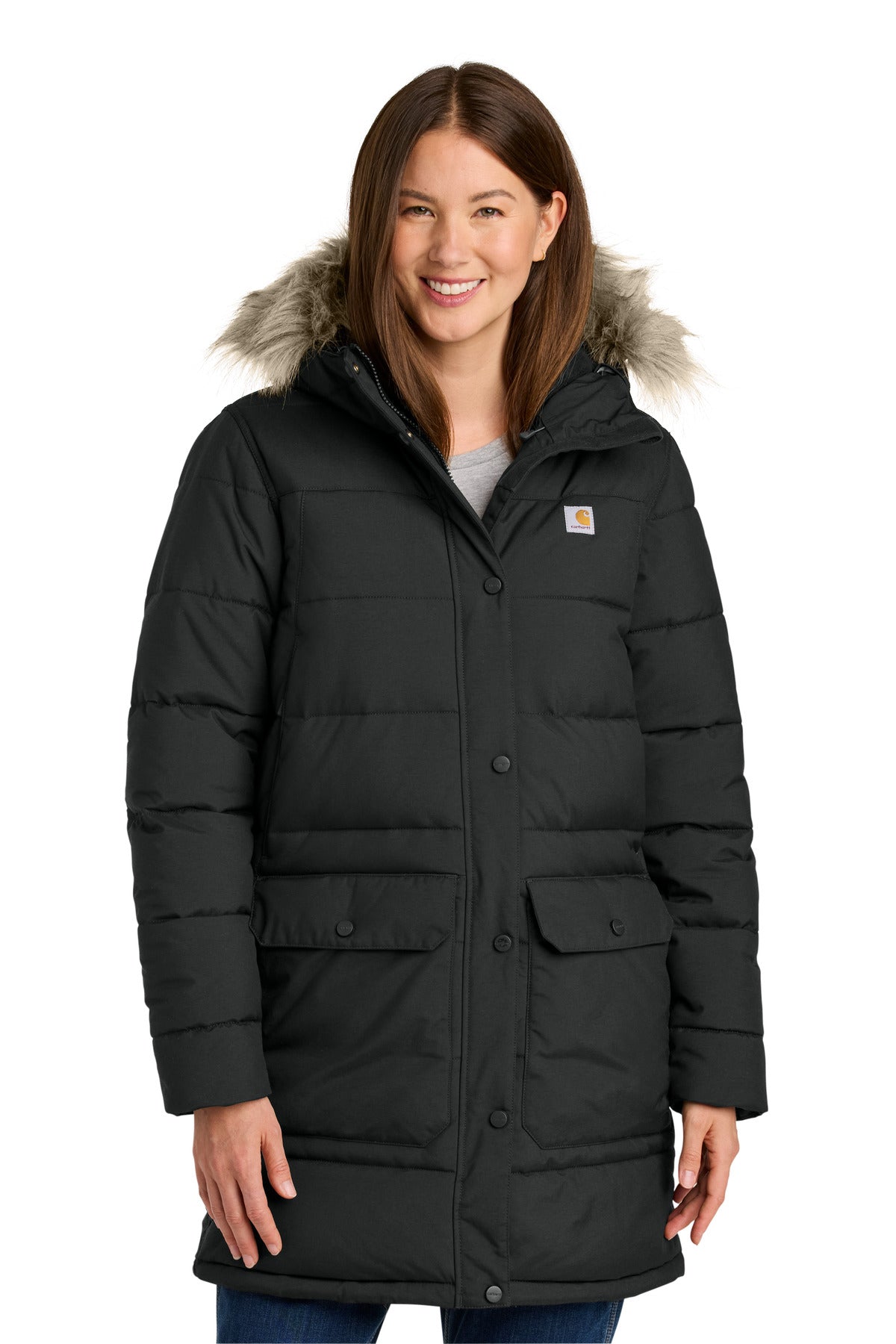 Carhartt Women's Montana Insulated Hooded Coat CT105456 - Black - front