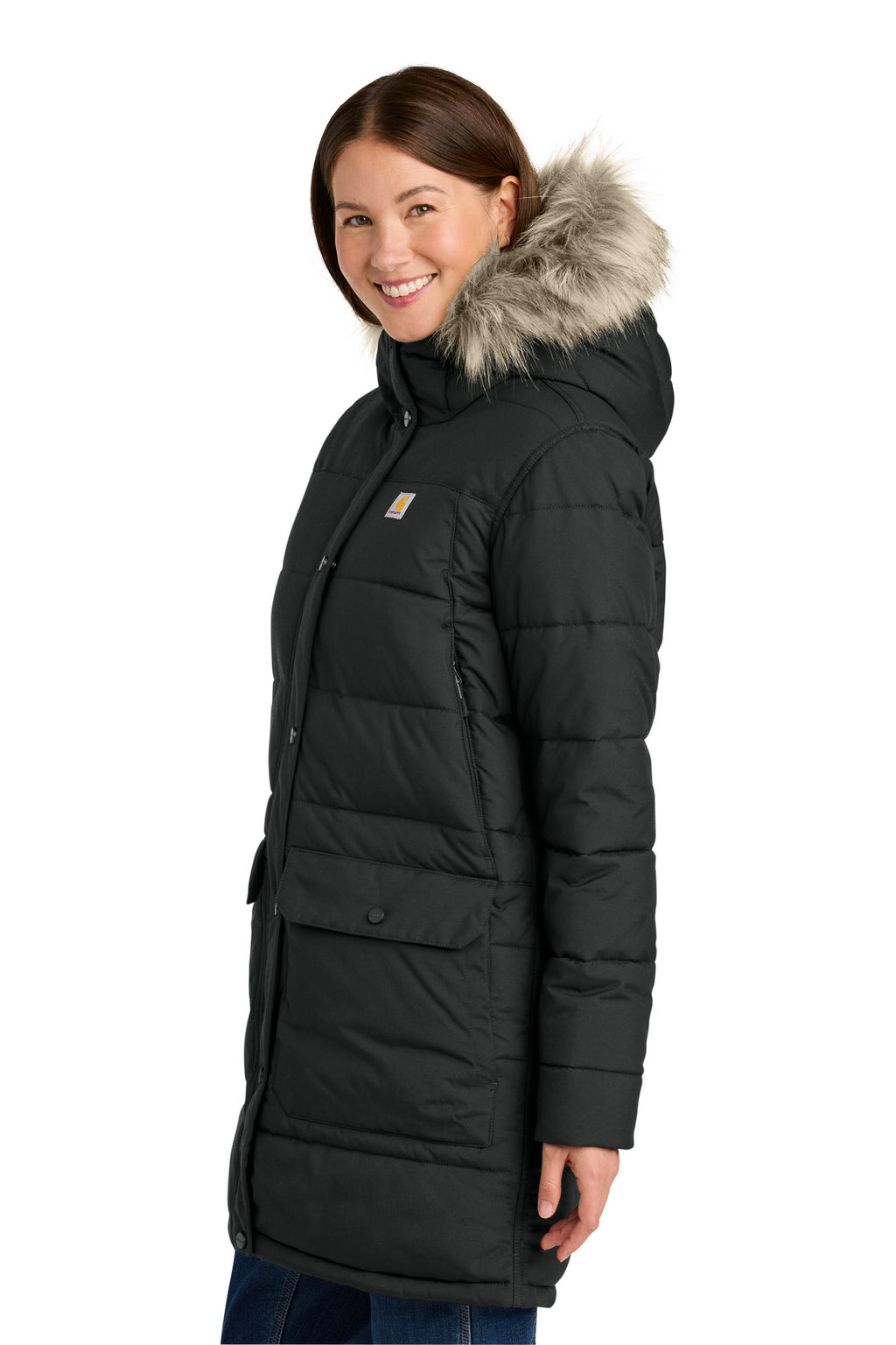 Carhartt Women's Montana Insulated Hooded Coat CT105456 - Black - side