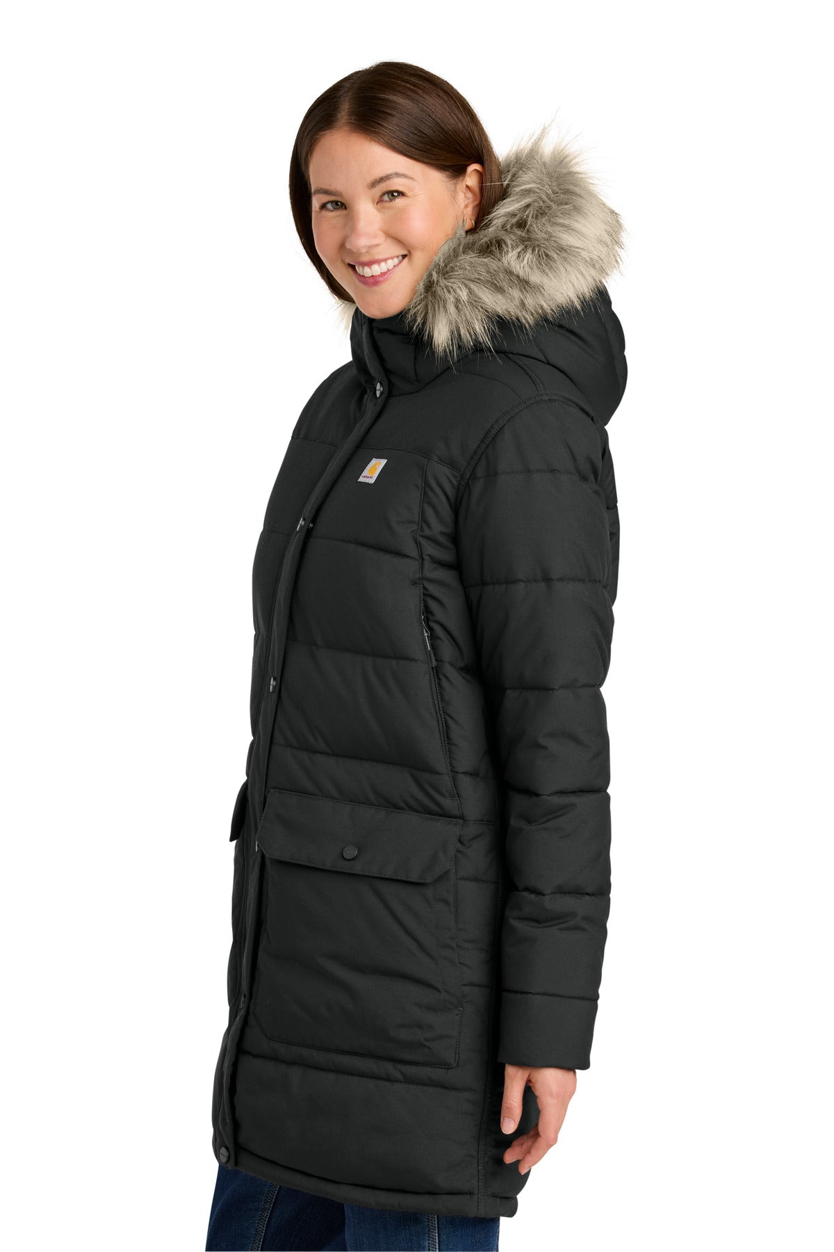 Carhartt Women's Montana Insulated Hooded Coat CT105456 - Black - side
