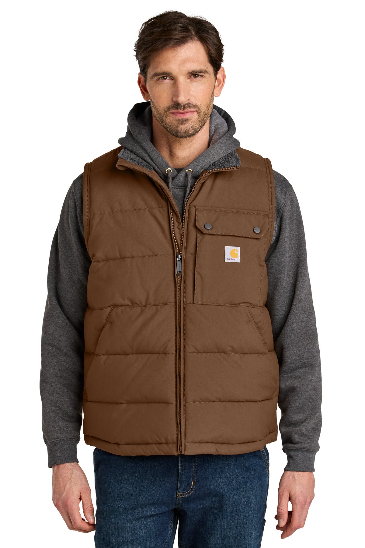 Carhartt Montana Insulated Vest CT105475 - Red Duck Brown - front