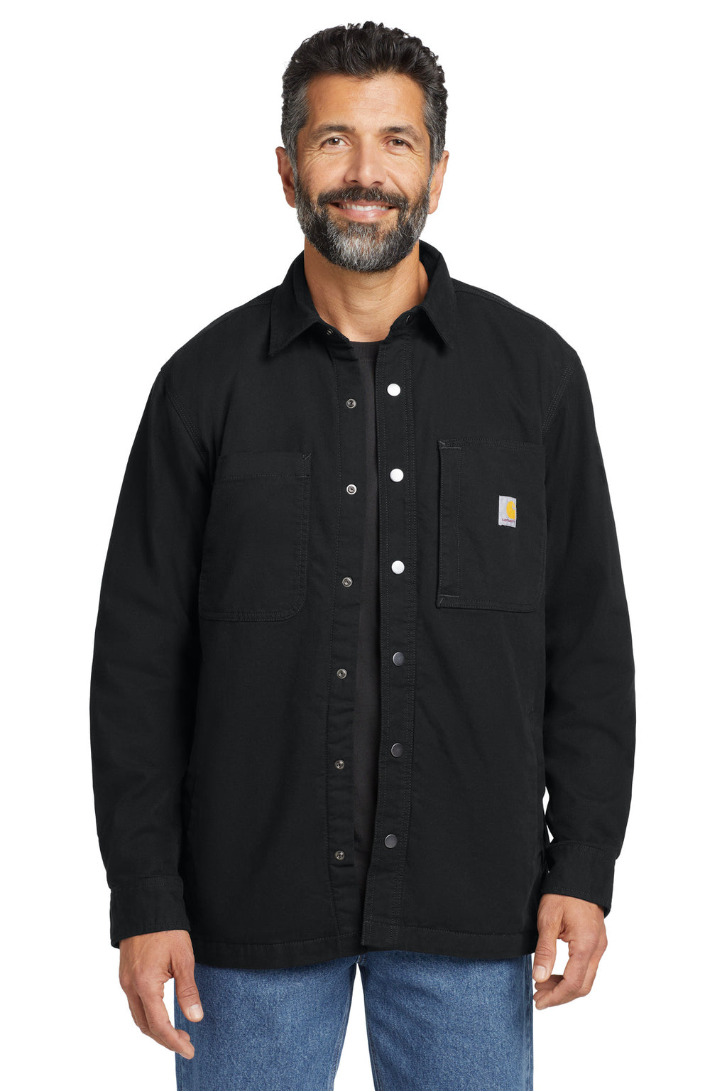 Carhartt Rugged Flex Fleece-Lined Shirt Jac CT105532 - Black - front
