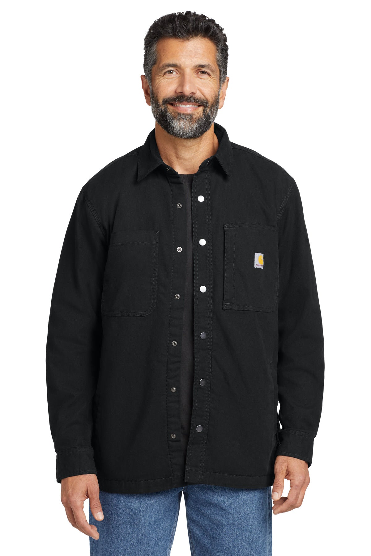 Carhartt Rugged Flex Fleece-Lined Shirt Jac CT105532 - Black - front