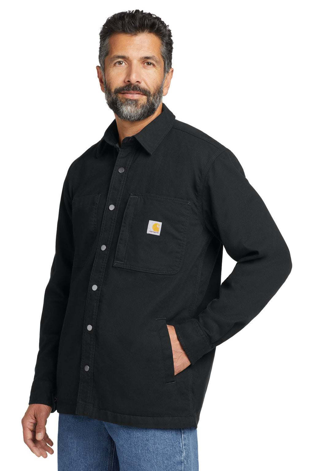 Carhartt Rugged Flex Fleece-Lined Shirt Jac CT105532 - Black - side
