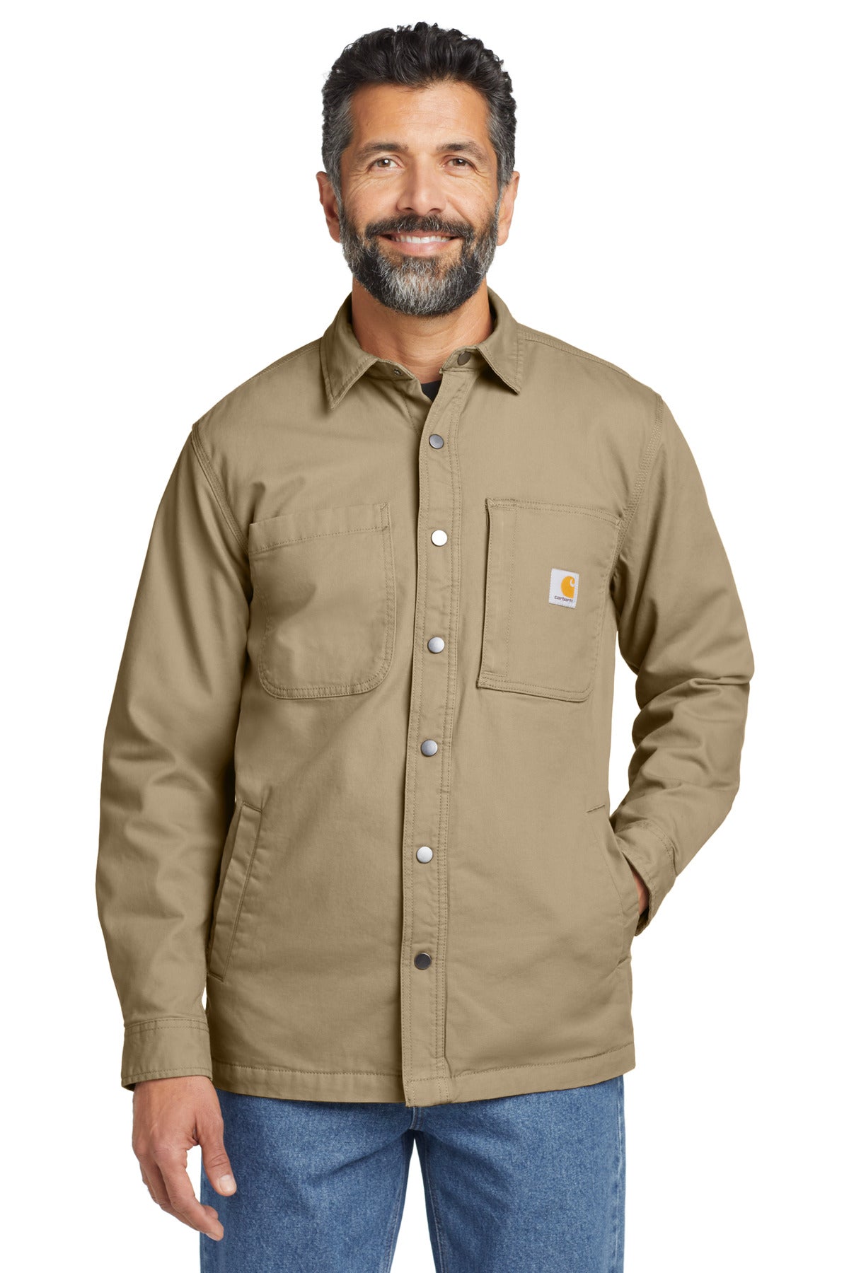 Carhartt Rugged Flex Fleece-Lined Shirt Jac CT105532 - Dark Khaki - front