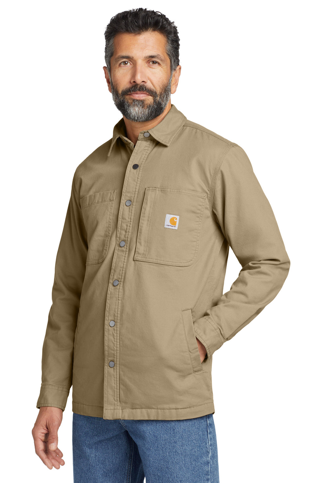 Carhartt Rugged Flex Fleece-Lined Shirt Jac CT105532 - Dark Khaki - side