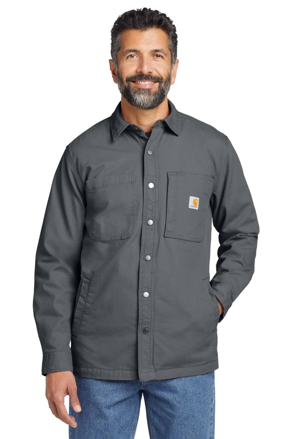 Carhartt Rugged Flex Fleece-Lined Shirt Jac CT105532 - Shadow Grey - front