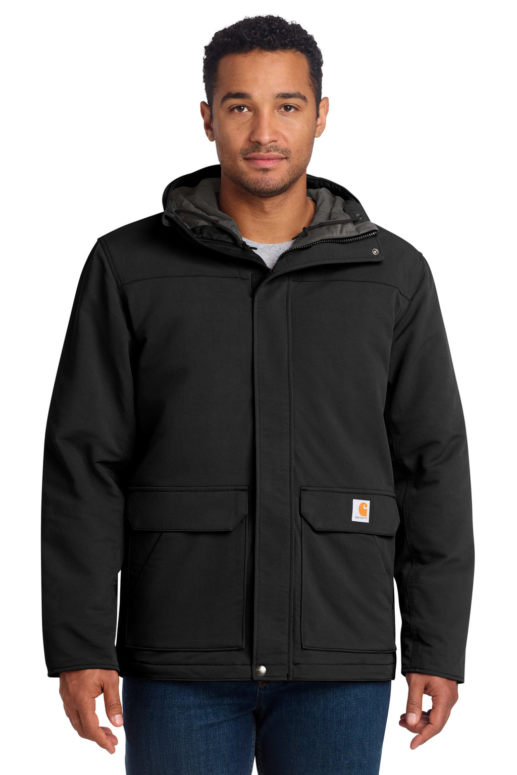 Carhartt Super Dux Insulated Hooded Coat CT105533 - Black - front