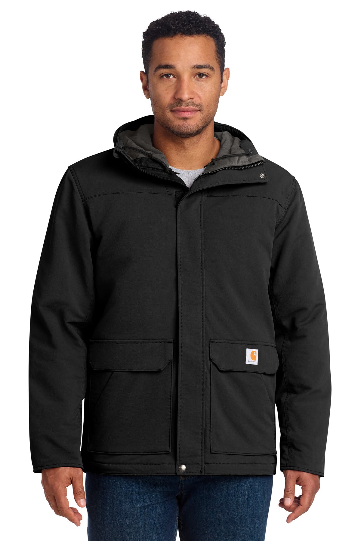 Carhartt Super Dux Insulated Hooded Coat CT105533 - Black - front