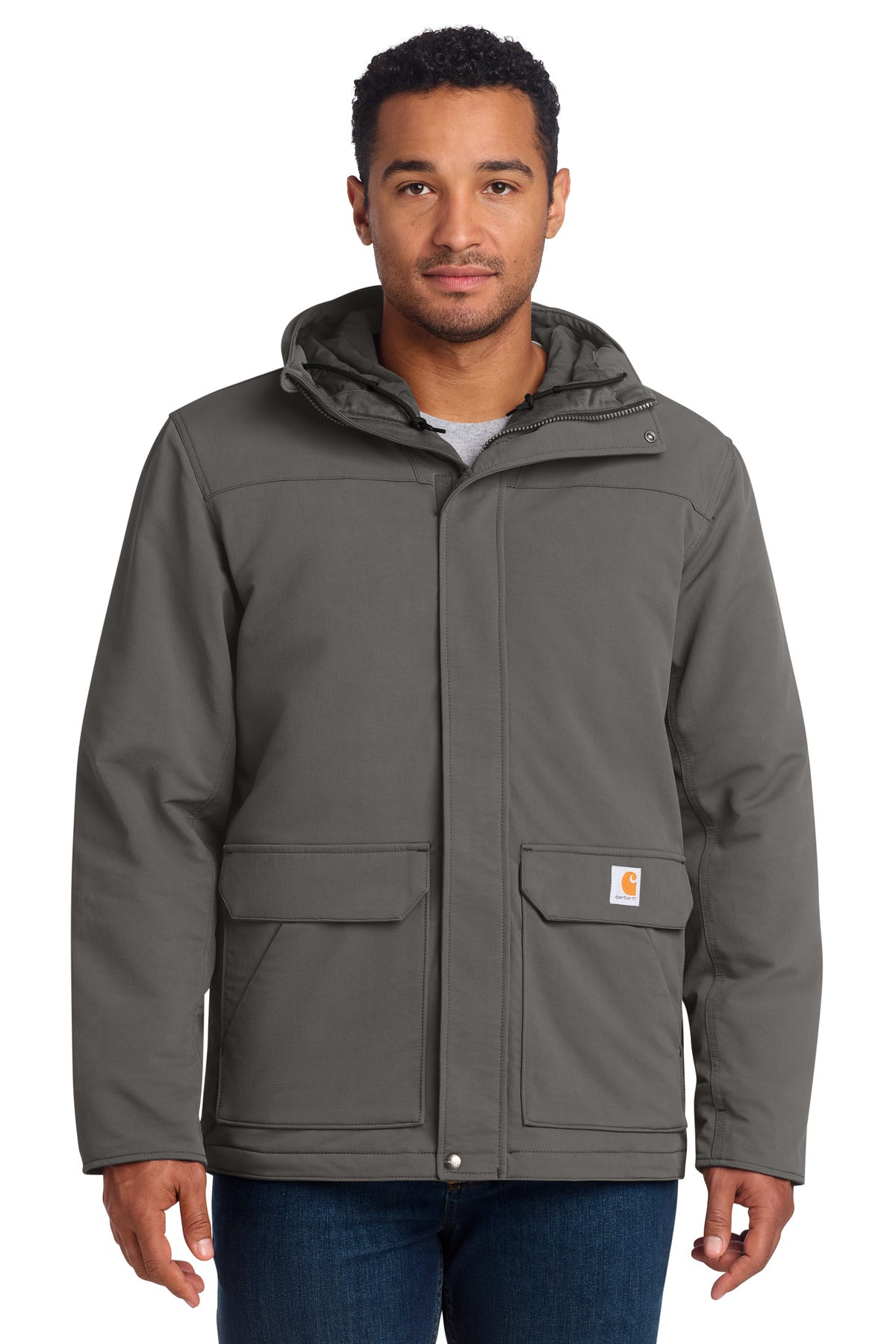 Carhartt Super Dux Insulated Hooded Coat CT105533 - Gravel - front