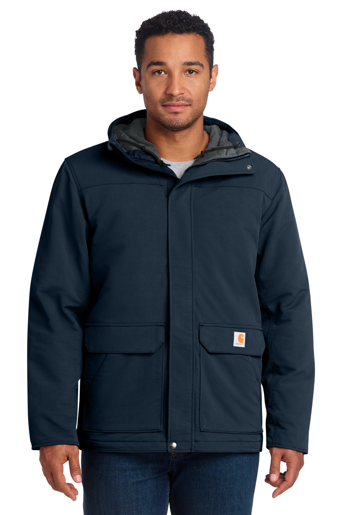 Carhartt Super Dux Insulated Hooded Coat CT105533 - Navy - front