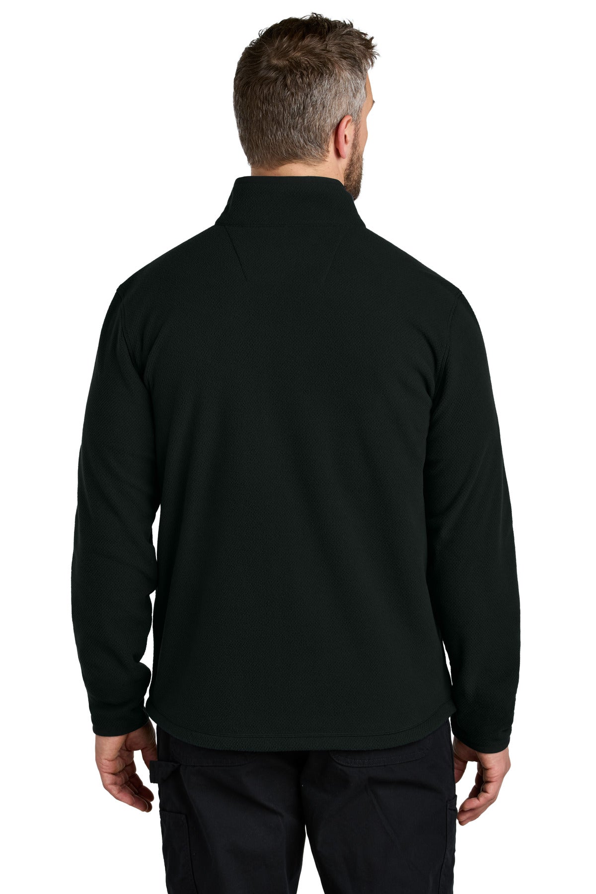 Carhartt Textured Full-Zip Fleece Jacket CT106416 - Black - back