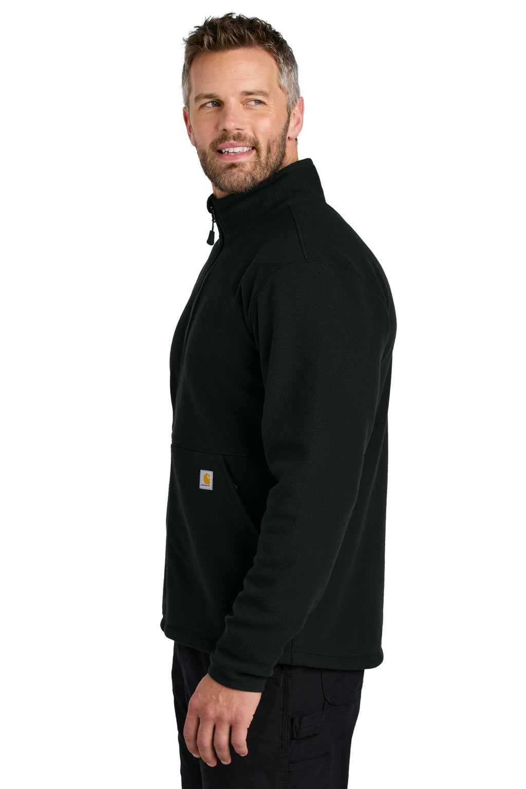 Carhartt Textured Full-Zip Fleece Jacket CT106416 - Black - side