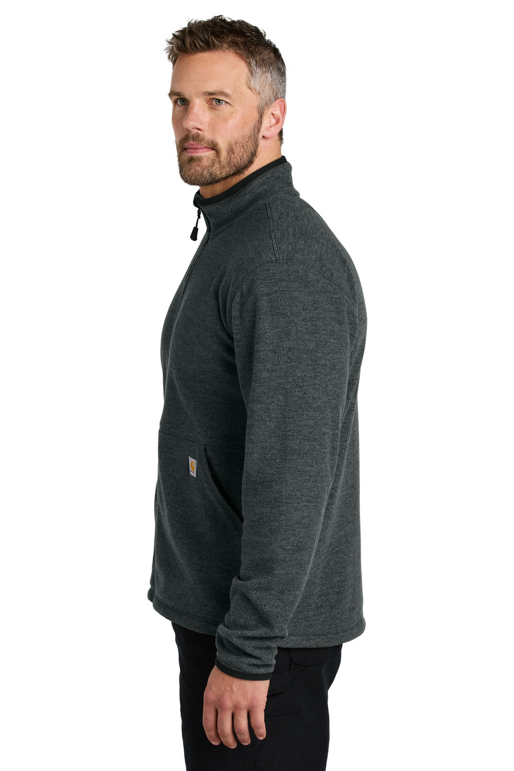Carhartt Textured Full-Zip Fleece Jacket CT106416 - Carbon Heather - side