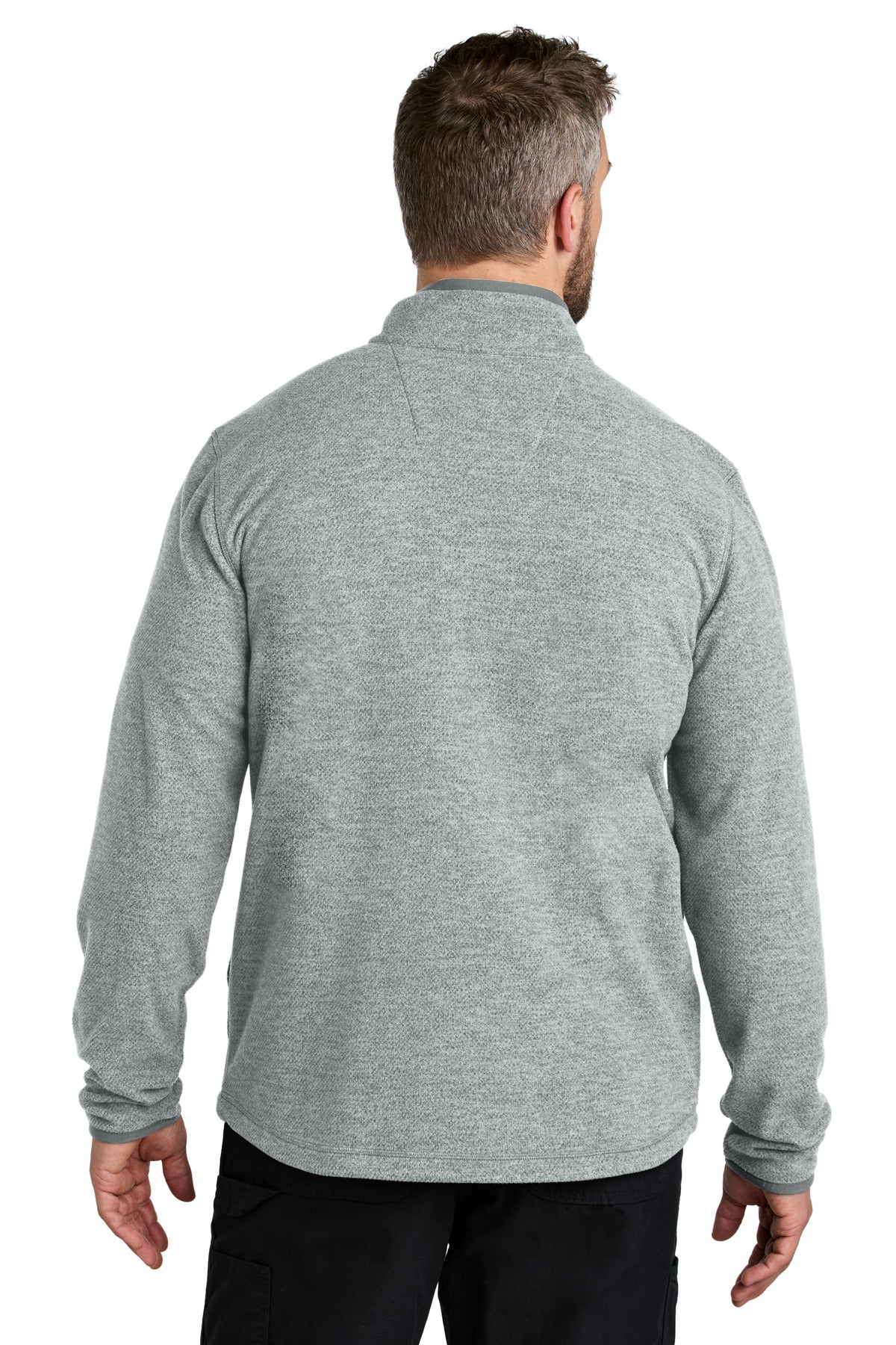 Carhartt Textured Full-Zip Fleece Jacket CT106416 - Heather Grey - back