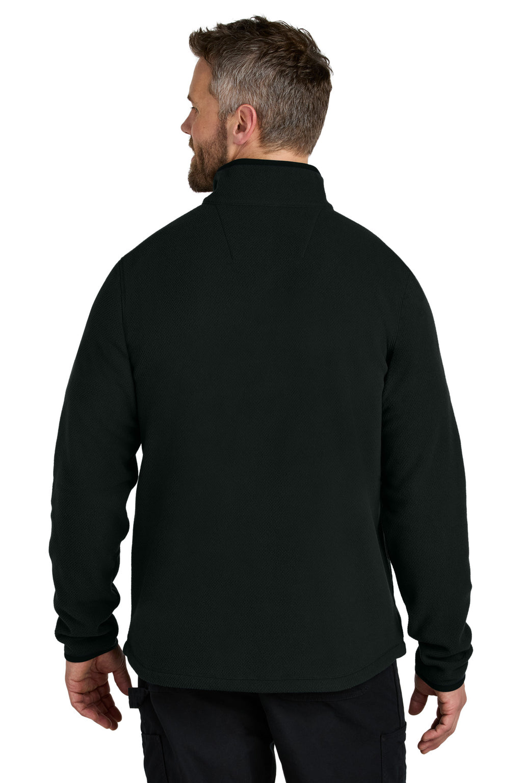 Carhartt Textured 1/2-Zip Fleece Jacket CT106417 - Black - back