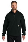 Carhartt Textured 1/2-Zip Fleece Jacket CT106417 - Black - front