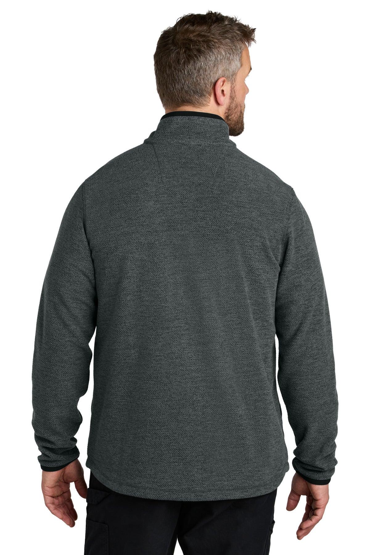 Carhartt Textured 1/2-Zip Fleece Jacket CT106417 - Carbon Heather - back