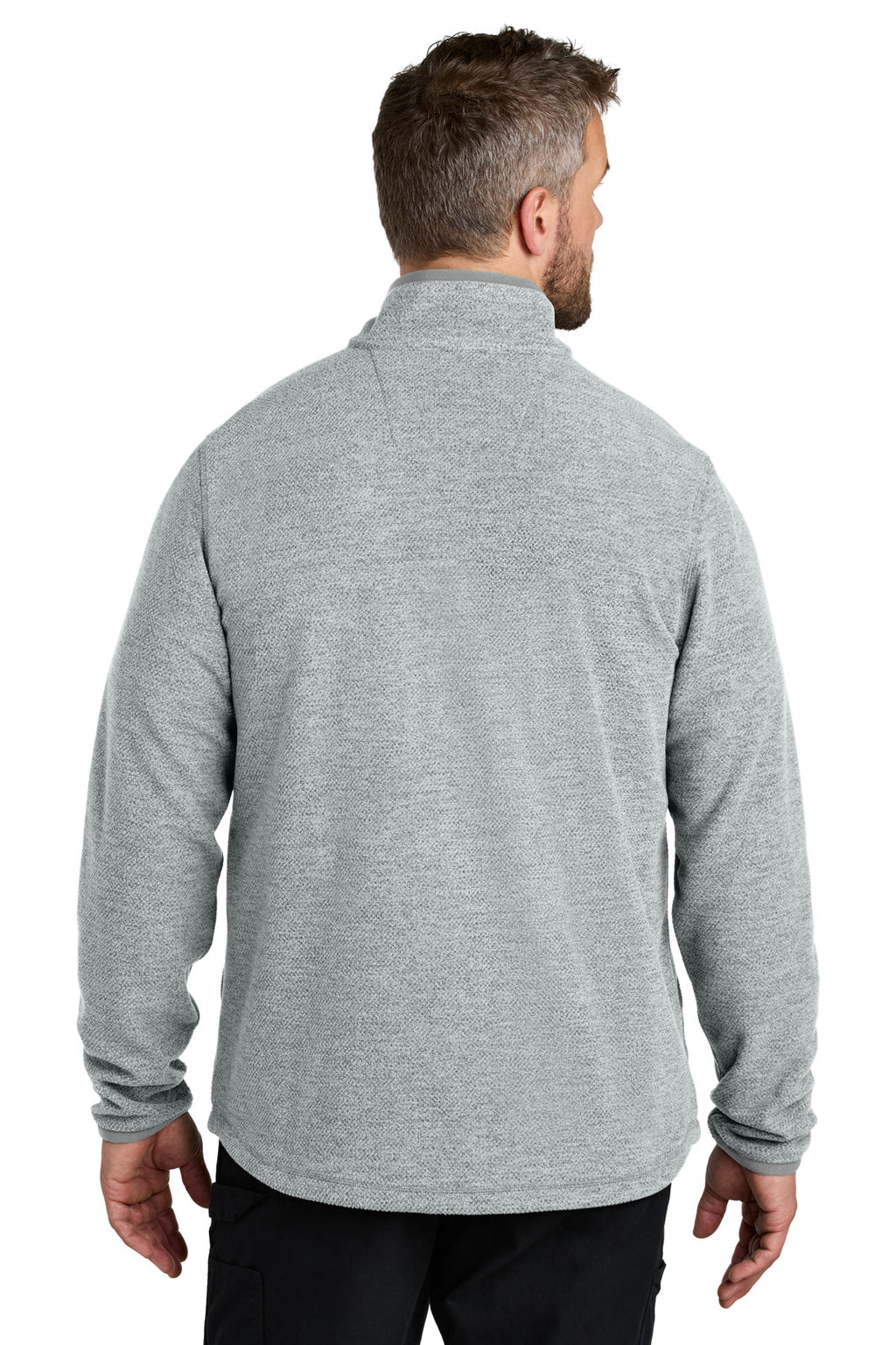 Carhartt Textured 1/2-Zip Fleece Jacket CT106417 - Heather Grey - back