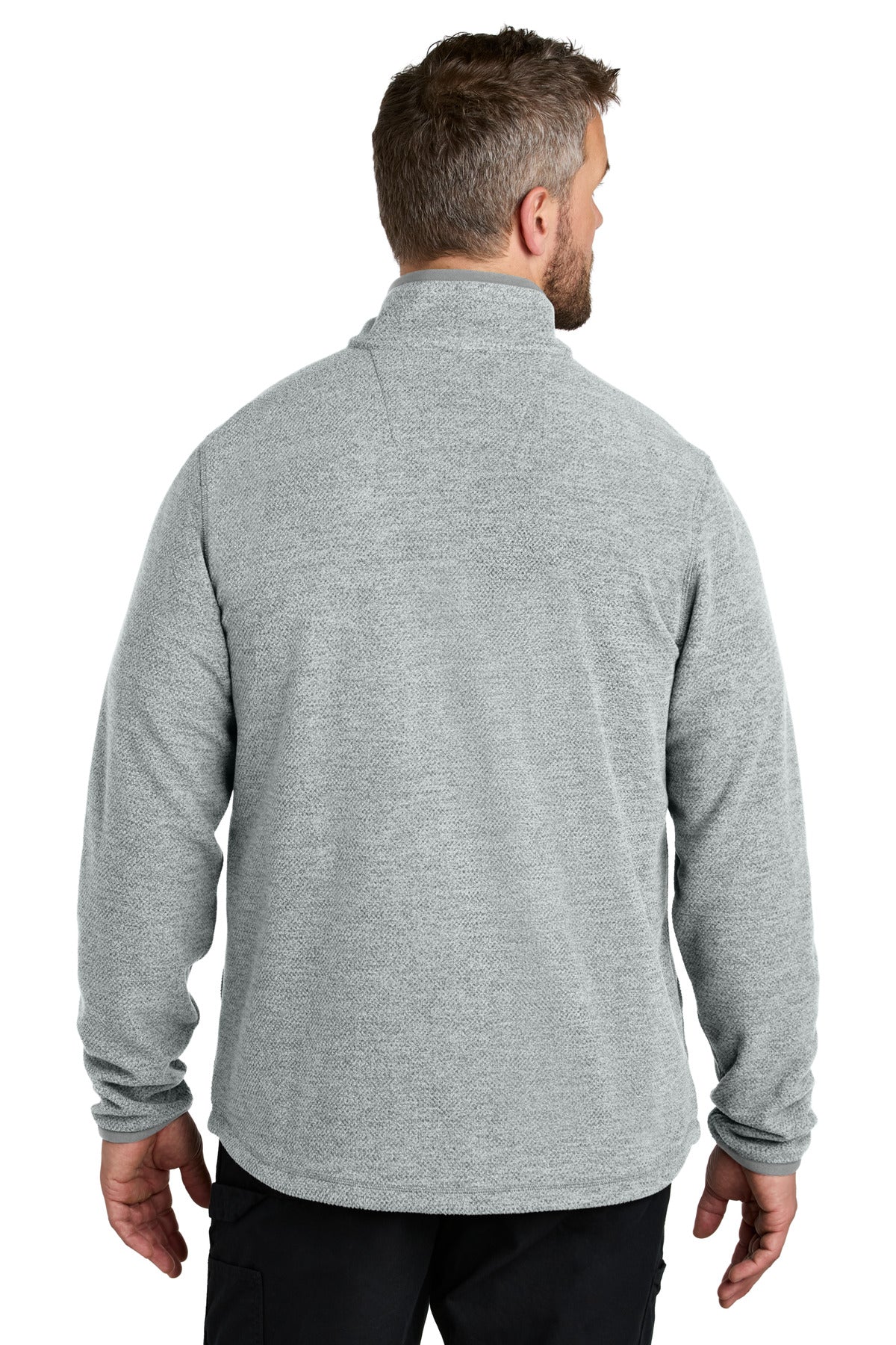 Carhartt Textured 1/2-Zip Fleece Jacket CT106417 - Heather Grey - back