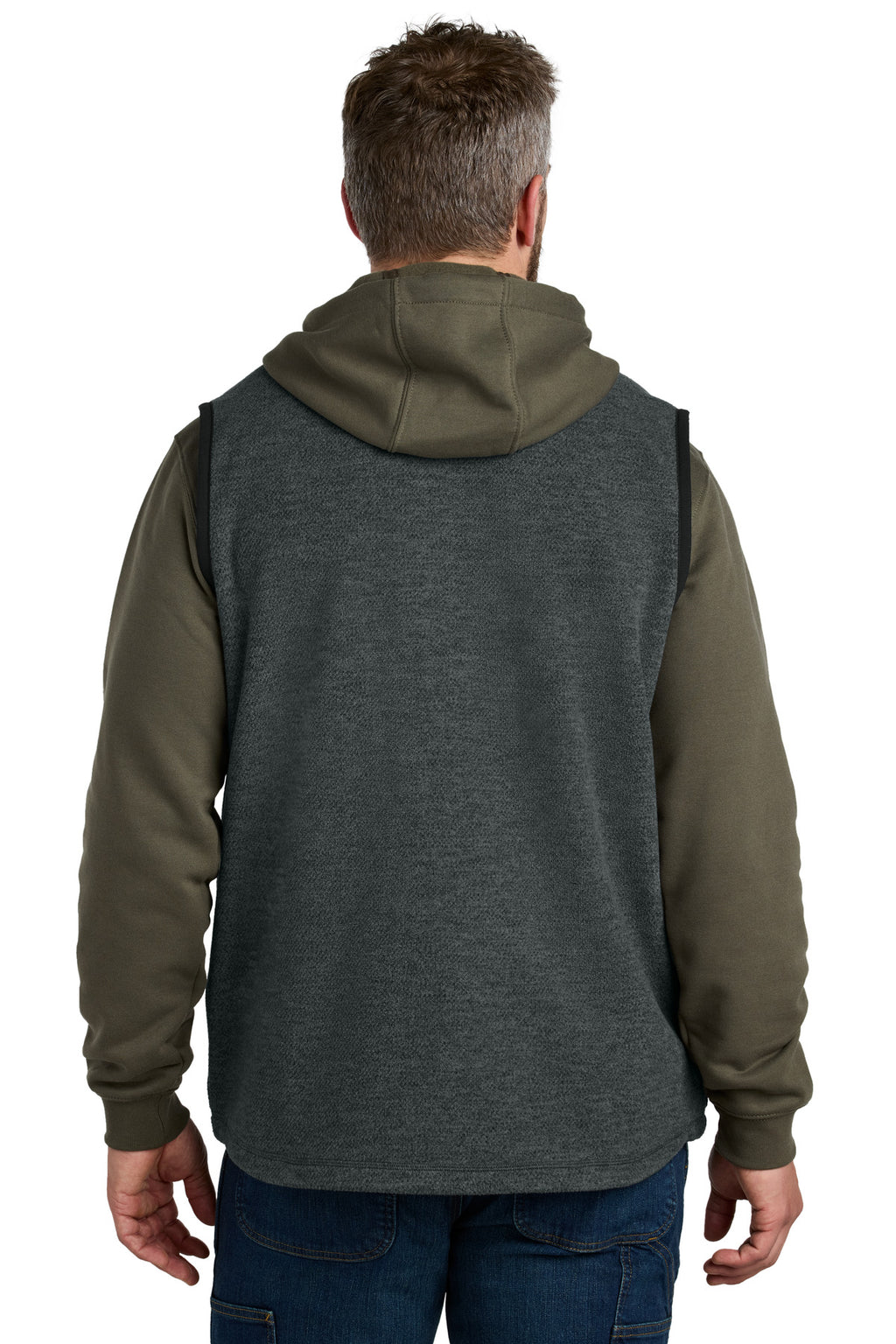 Carhartt Textured Fleece Vest CT106418 - Carbon Heather - back